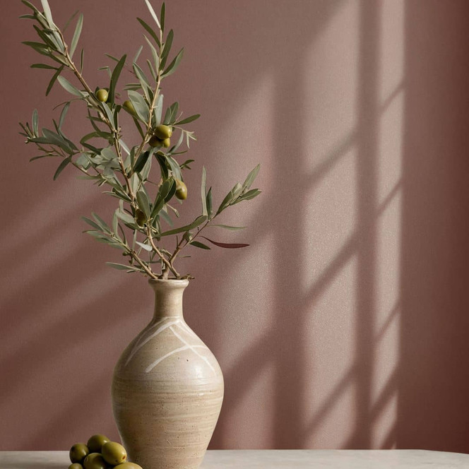 Vliestapete Uni, Struktur Uni Modern matt in Braun