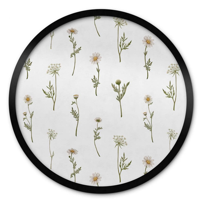 Poster Wiesenromantik mit Feldblumen - Kikki Belle - Rund