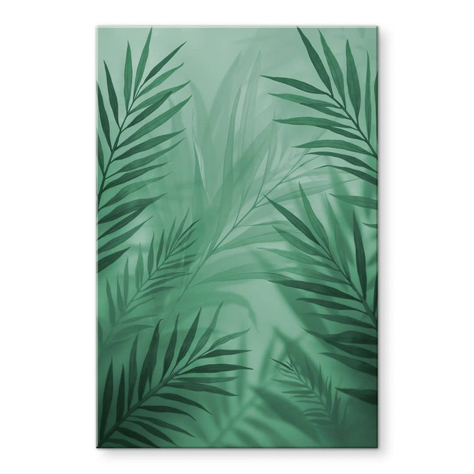 Acrylglasbild Grüne Palmenblätter