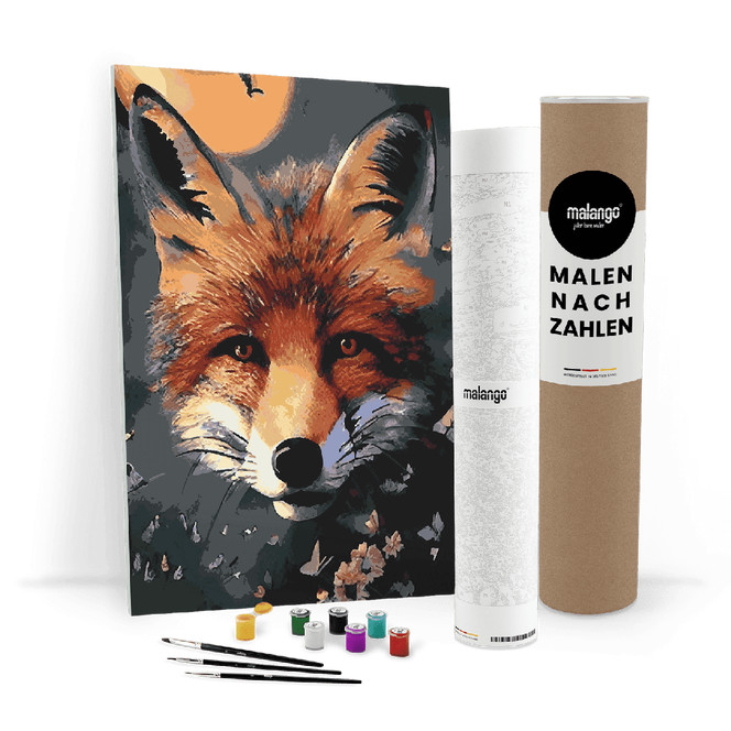 Malen nach Zahlen Leinwandbild - Fuchs Fred