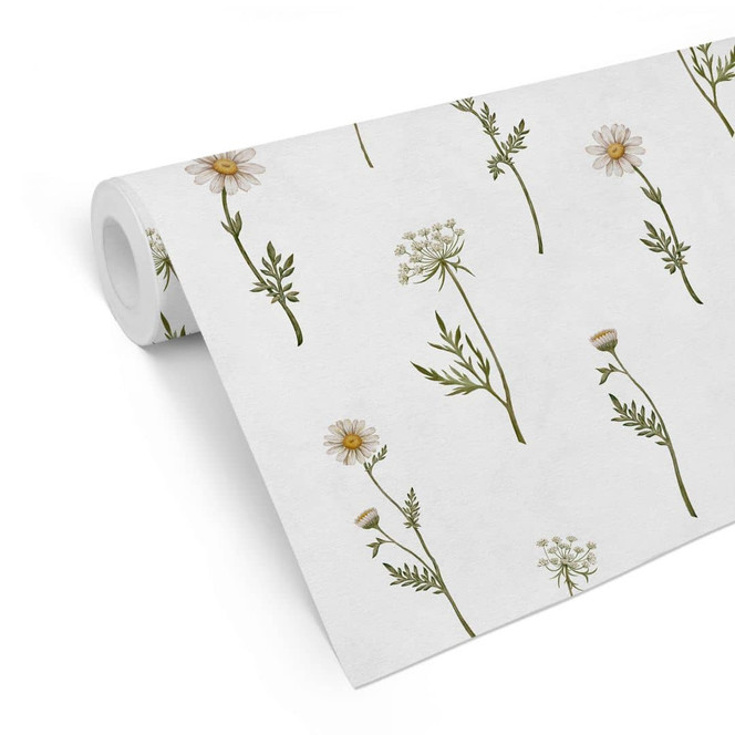 Mustertapete Wiesenromantik mit Feldblumen - Kikki Belle