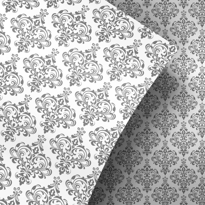 Möbelfolie, Dekofolie - abwischbar - Barock Grau