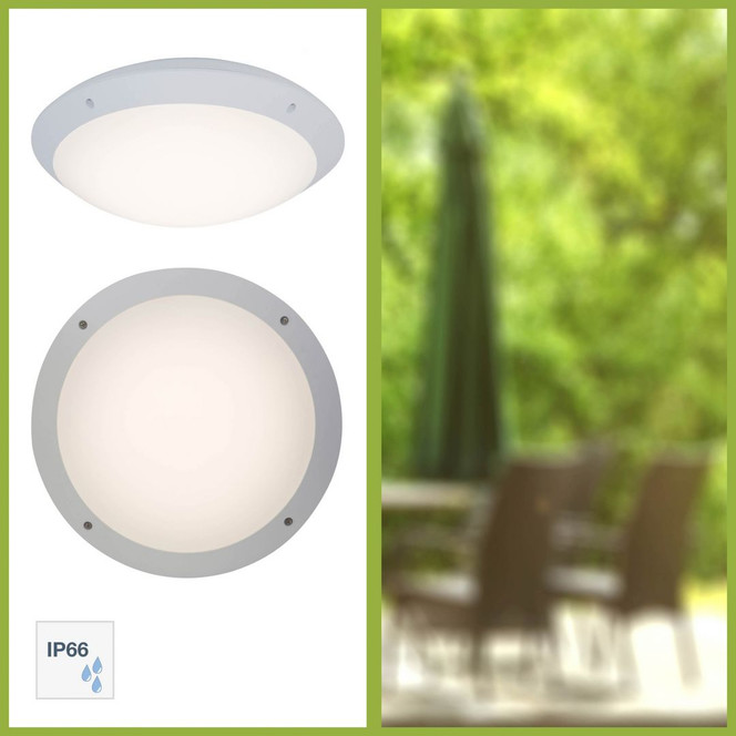 Wand- und Deckenleuchte Liam, weiss, 9 x 31 cm, Aussenbeleuchtung