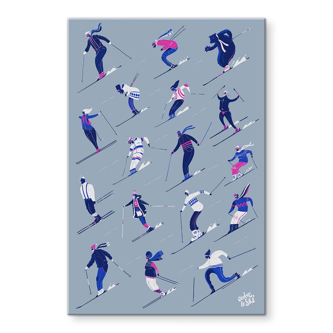 Acrylglasbild Skifahren im Winter - Harrison