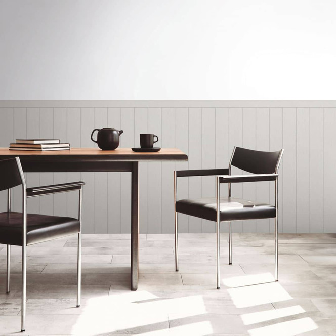 Holzlatten-Tapete Hellgrau Weiss - Strukturierte Tapete in Holzoptik - Vliestapete