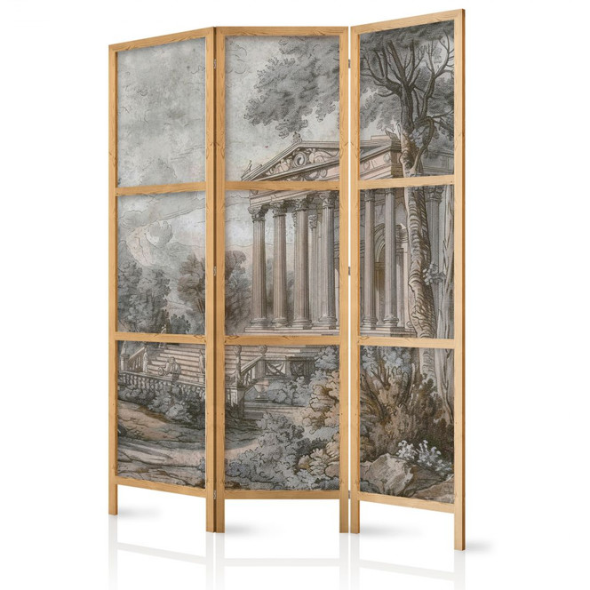 Japanischer Paravent, Raumteiler freistehend, Trennwand - Antique Landscape