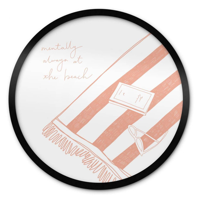 Poster Sehnsucht nach Strand und Meer - Soley - Rund