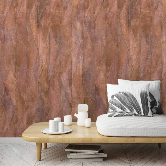 Fototapete mit grafischem Muster, Braun Struktur 2.70 x 2.12 m