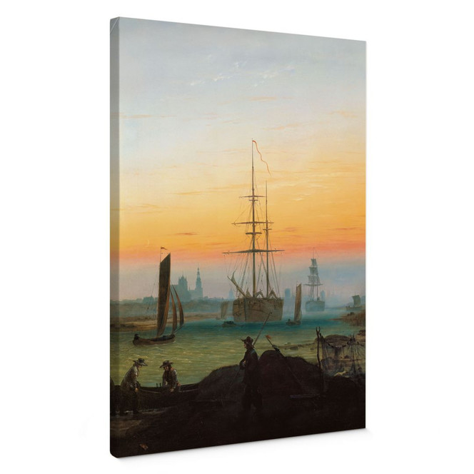 Leinwandbild Friedrich - Hafen von Greifswald