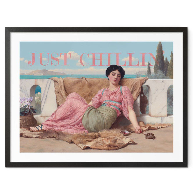 Poster Just Chillin - Inspiriert von John William Godward