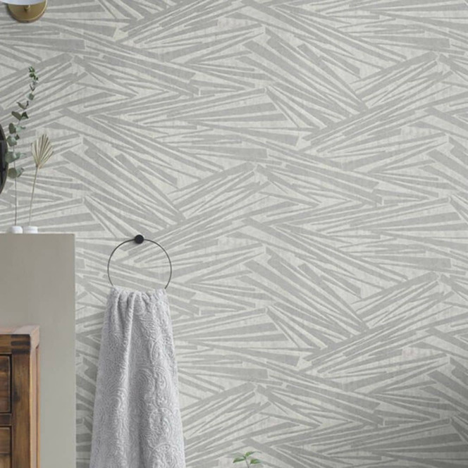 Streifentapete, Vliestapete Sky Lounge silbergrau metallic