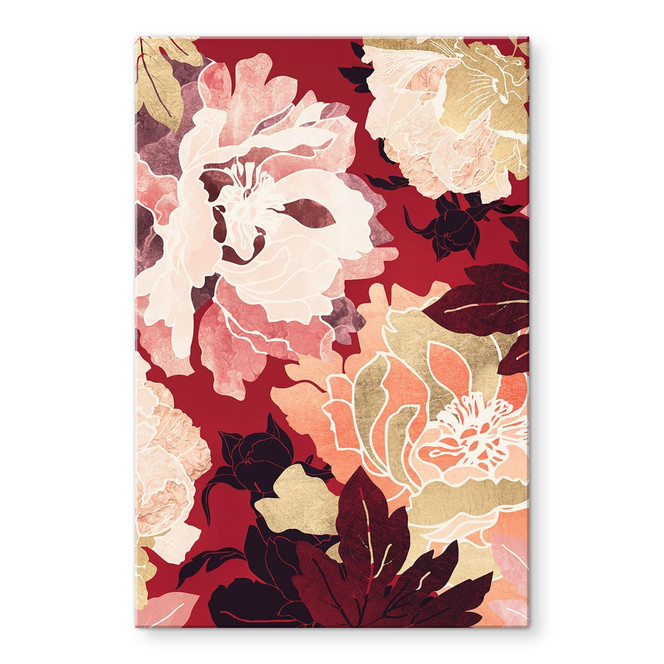 Acrylglasbild Pfingstrosen mit grossen Blüten - SpaceFrog Designs