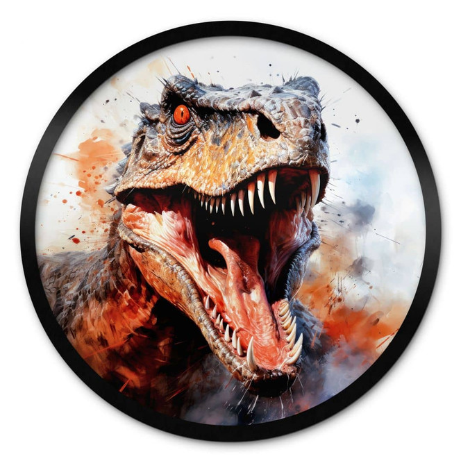 Poster T-Rex: Das wilde Gesicht der Urzeit - Jaszke - Rund