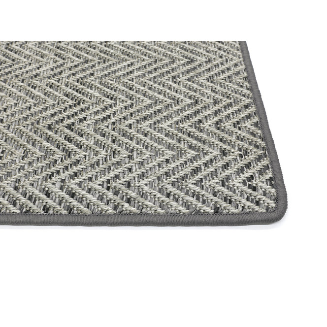 Frieda Kettelteppich Rechteck Wunschmass in Grey