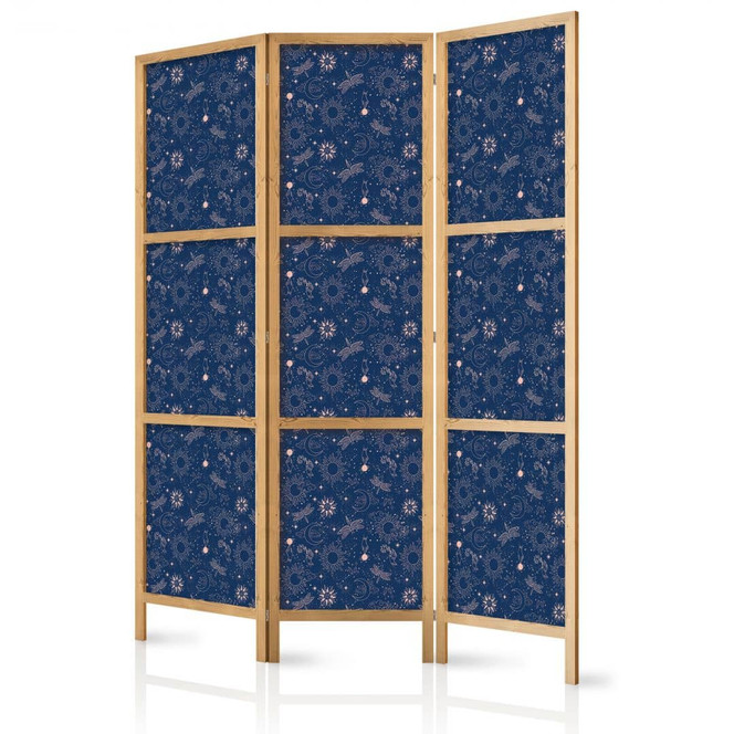 Japanischer Paravent, Raumteiler freistehend, Trennwand - Cosmic Inspirations