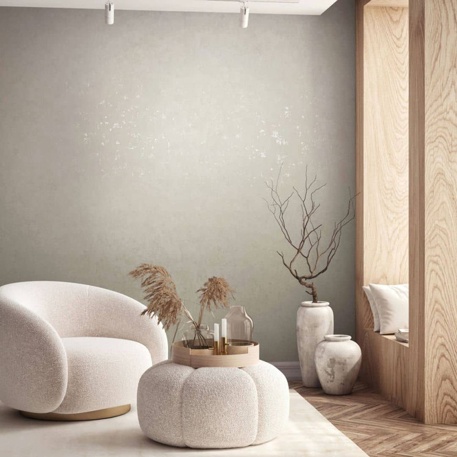 Vliestapete Beton, Uni Putzoptik Uni in Beige