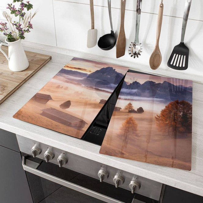 Herdabdeckplatte Herbstnebel in den Alpen - Selagea