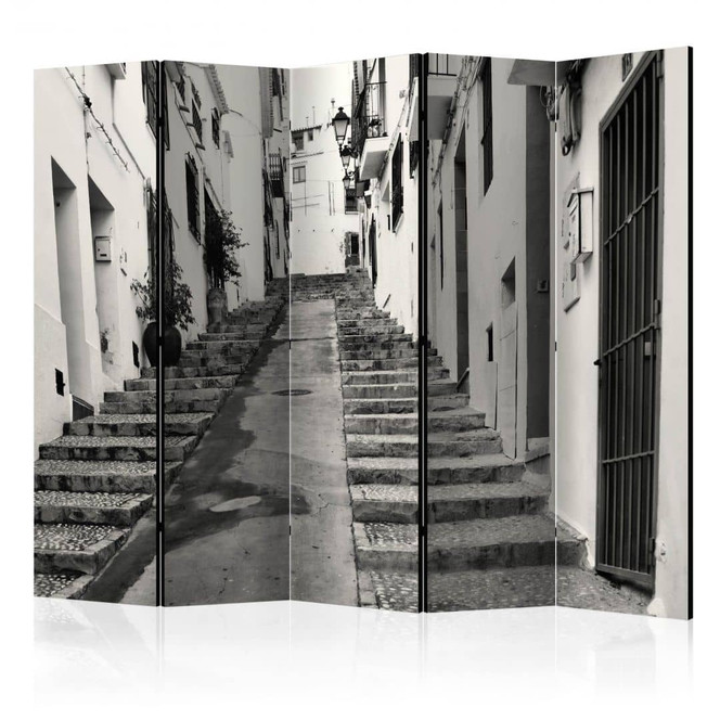 Paravent, Raumteiler freistehend, Trennwand - Altstadt von Altea , 5-teilig - 225 x 172 cm