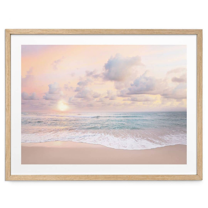 Poster Sonnenuntergang über Strand und Meer - Sisi & Seb