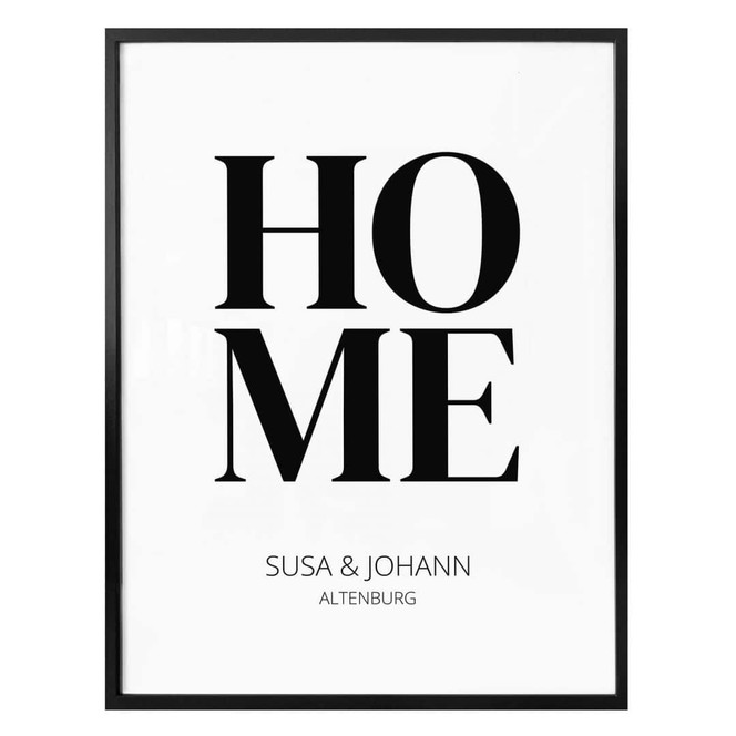 Personalisiertes Poster Home