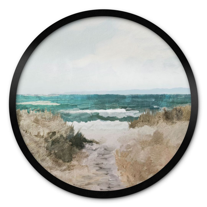 Poster Dünenweg zum Strand - Rund - Hobday