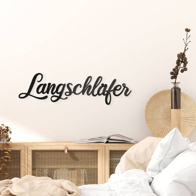 3D Schriftzug Langschläfer - Wanddeko aus Acrylglas