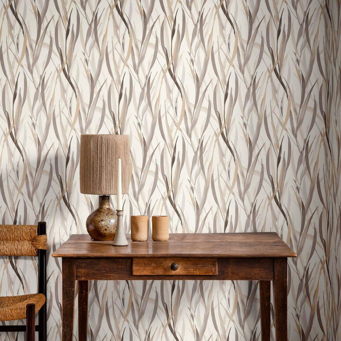 Pflanzentapete, Vliestapete Paraiso beige