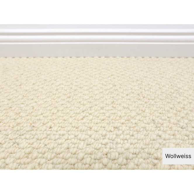 Bern Schlingen Teppichboden Meterware in Wollweiss