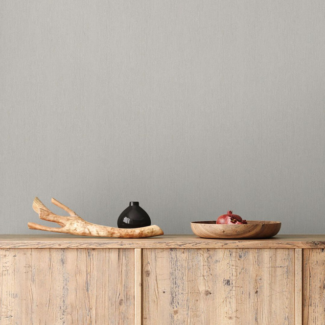 Vliestapete in Textiloptik mit strukturierter Oberfläche weiss, beige Uni