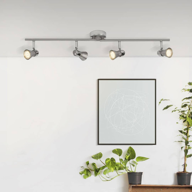 Deckenleuchte Mona, silber, 15.5 x 70 cm, Metall Strahler