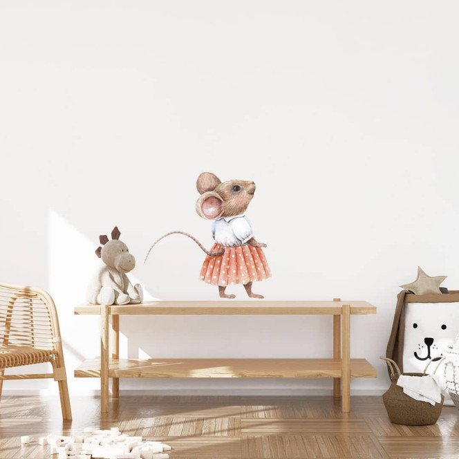 Wandtattoo Neugieriges Maus - Mädchen - Kikki Belle