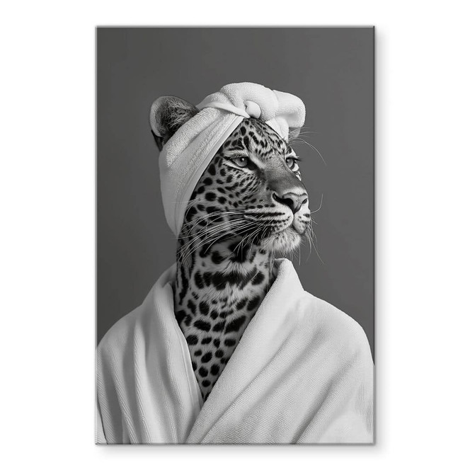 Acrylglasbild Royale Spa-Auszeit mit Leopard - Rahner