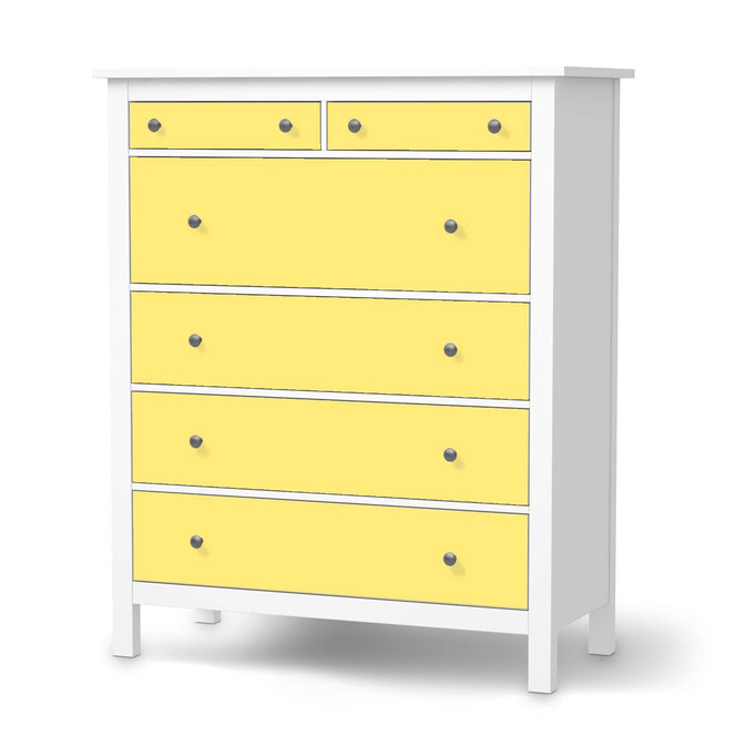 Klebefolie IKEA Hemnes Kommode 6 Schubladen - Gelb Light- Bild 1