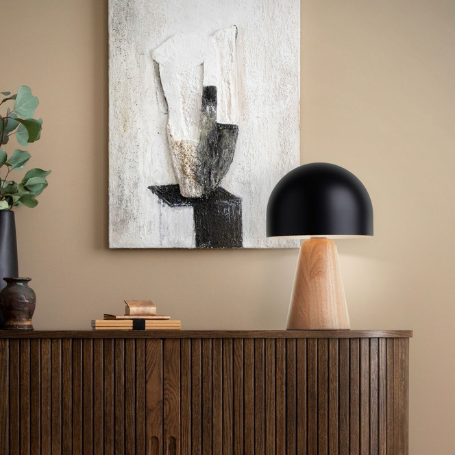 Tischleuchte Lorena, braun, 31 x 20 cm, Metall Pilzleuchte