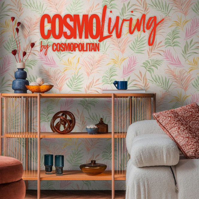 COSMOPOLITAN Tapete mit bunten Blättern - florale Vliestapete Küche Schlafzimmer