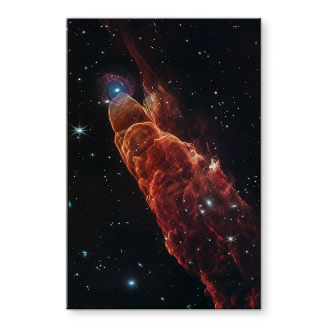 Acrylglasbild James Webb Telescope - Kosmischer Wirbelsturm Herbig Haro 49/50