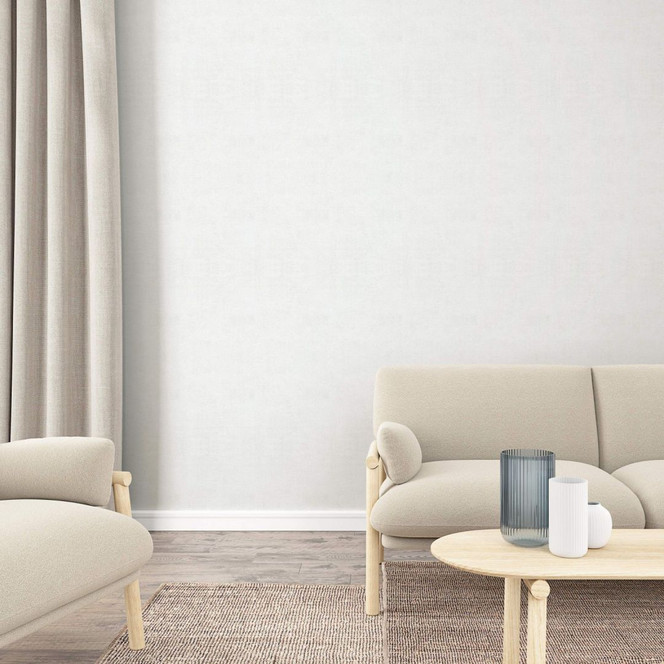 Vliestapete mit gepunkteter Struktur weiss Uni