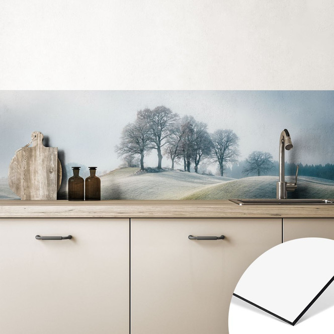 Küchenrückwand Frostige Hügellandschaft - Eisenmann