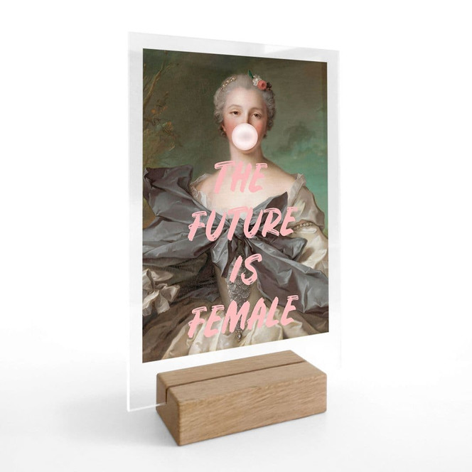 Tischaufsteller Die Zukunft ist weiblich | Feminismus - Grace Digital Art