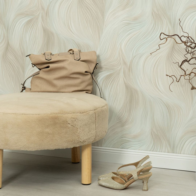 Guido Maria Kretschmer Grafiktapete Waves of Light Fashion for Walls 5 türkis