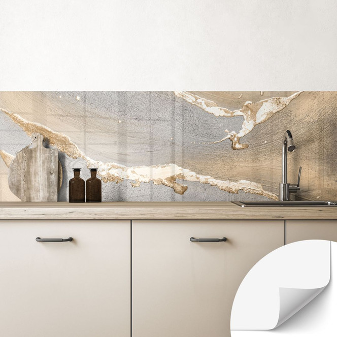 Selbstklebende Küchenrückwand Goldener Sand - Purina-Purite