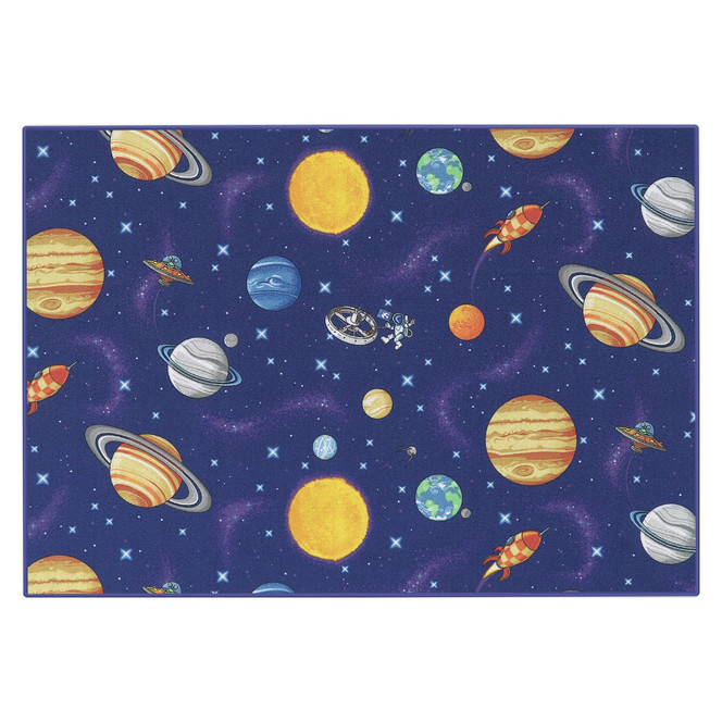 Weltall Kinderteppich Wunschmass