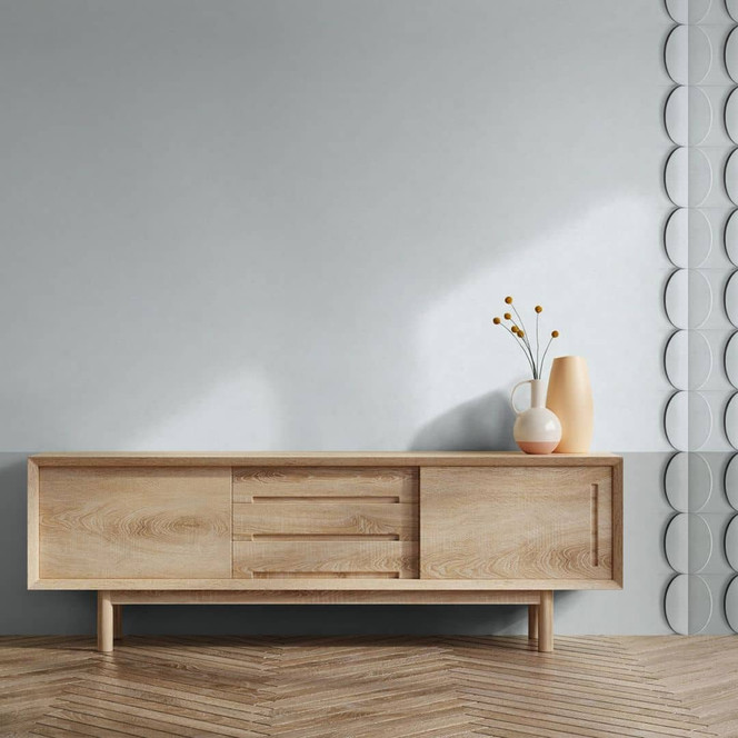 Bordüre in Grau, Grafisch für Wohnzimmer, Schlafzimmer 5.00 x 0.177 m