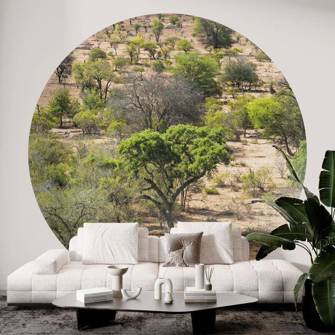 Fototapete Savannenlandschaft in Afrika - Hugonnard - Rund - Selbstklebend/Vlies