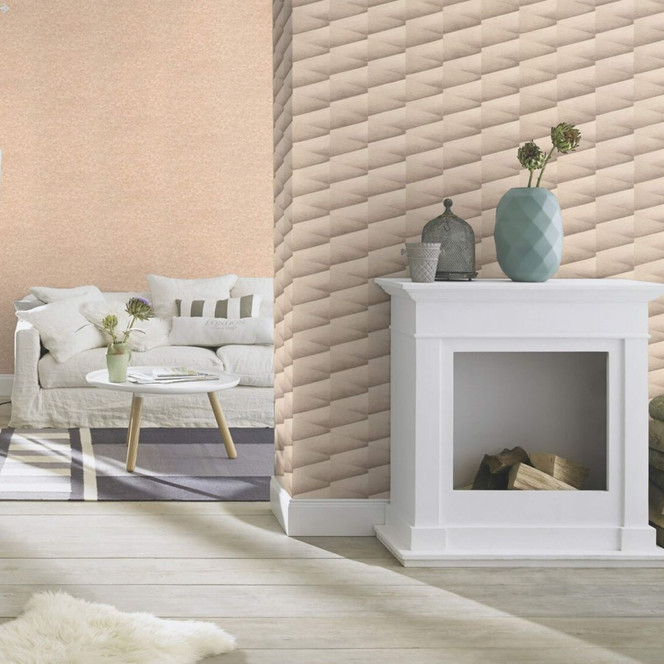 Rasch Vliestapete, Mustertapete Composition dunkelbeige