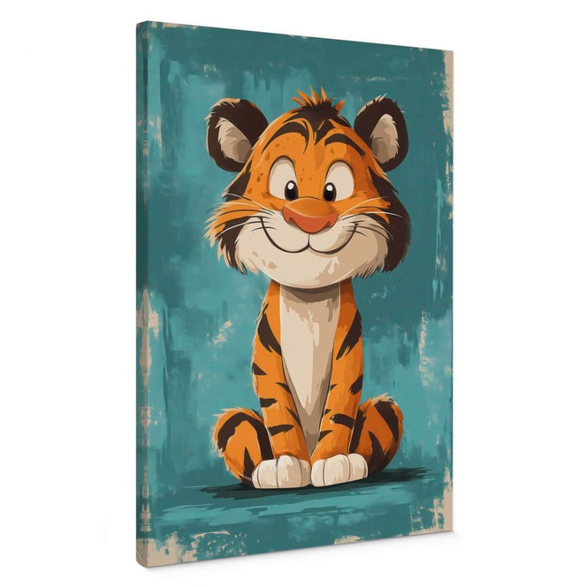Leinwandbild Fröhliches Tigerbaby - Magnusson