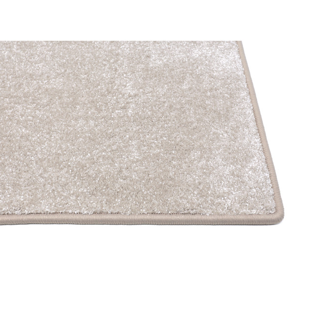 Zagreb Velours Kettelteppich Rechteck Wunschmass in Wollweiss