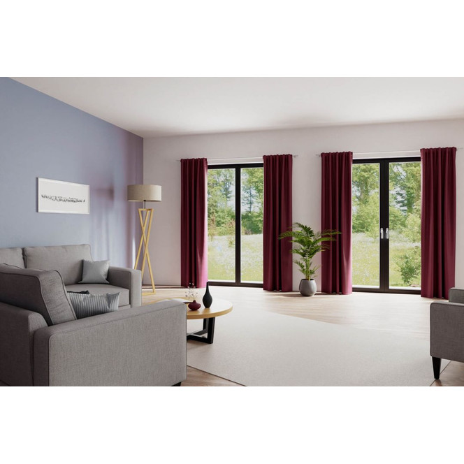 Homing Fertigschal mit verdeckten Schlaufen Galdin bordeaux - 2.45 x 1.4m - Bild 1