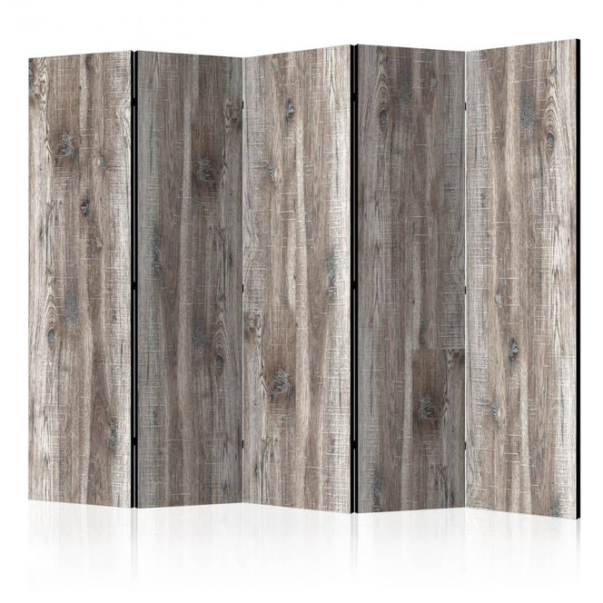 Paravent, Raumteiler freistehend, Trennwand - Stilvolles Holz , 5-teilig - 225 x 172 cm