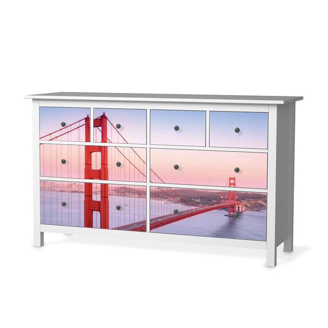 Möbelfolie IKEA Hemnes Kommode 8 Schubladen - Golden Gate- Bild 1
